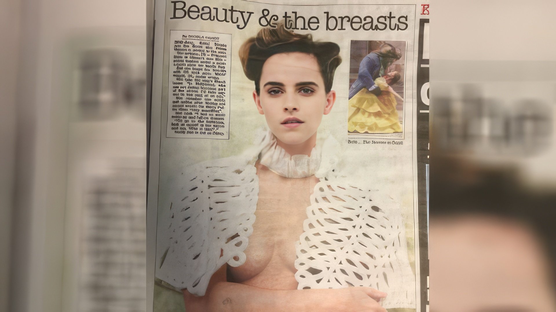 Una foto de Emma Watson con los pechos desnudos provocó ira entre las feministas