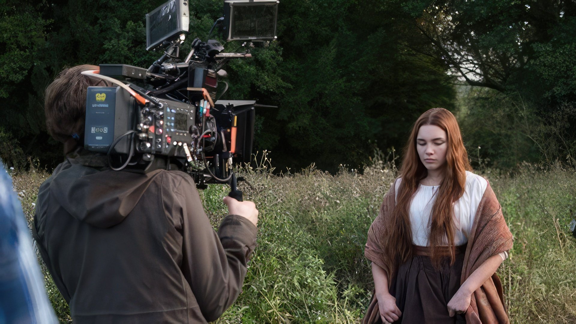 Florence Pugh en el rodaje de la película 'Lady Macbeth'