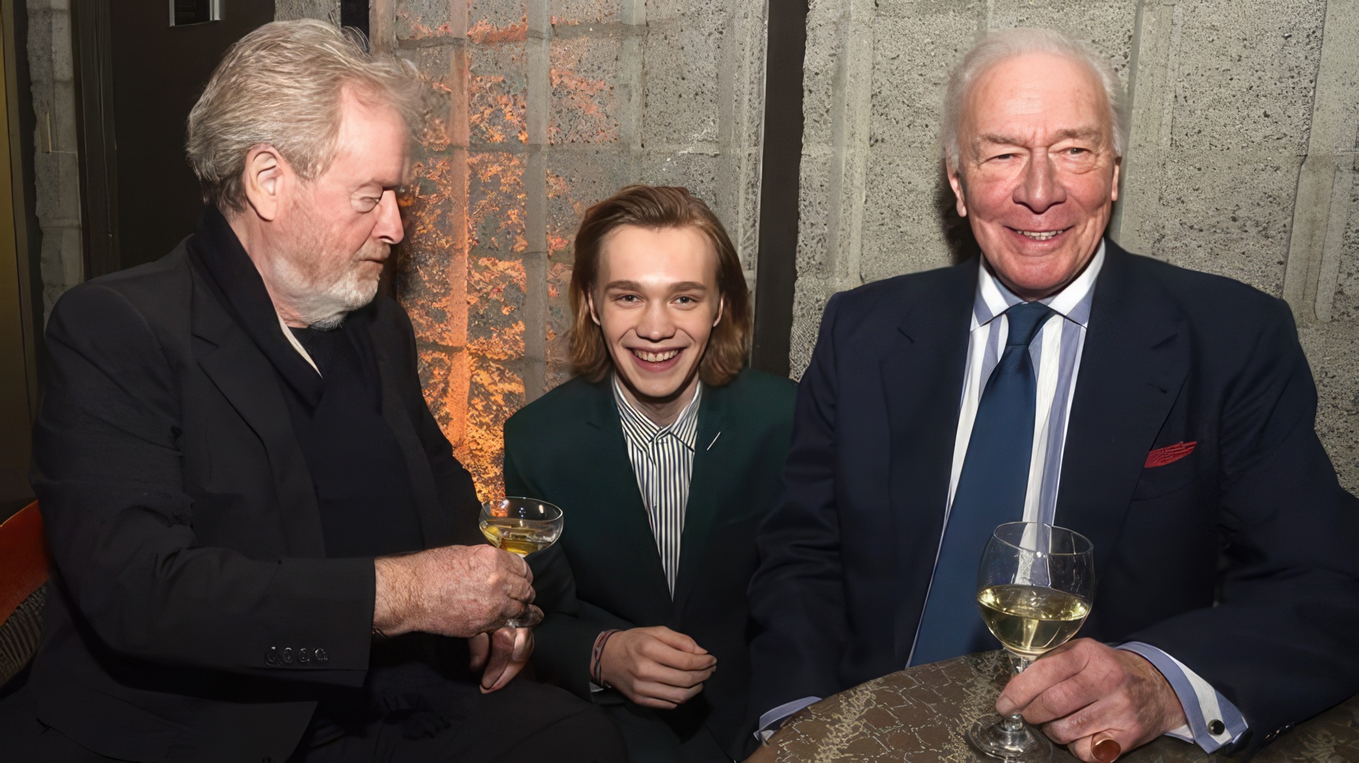 Ridley Scott, Charlie Plummer y Christopher Plummer