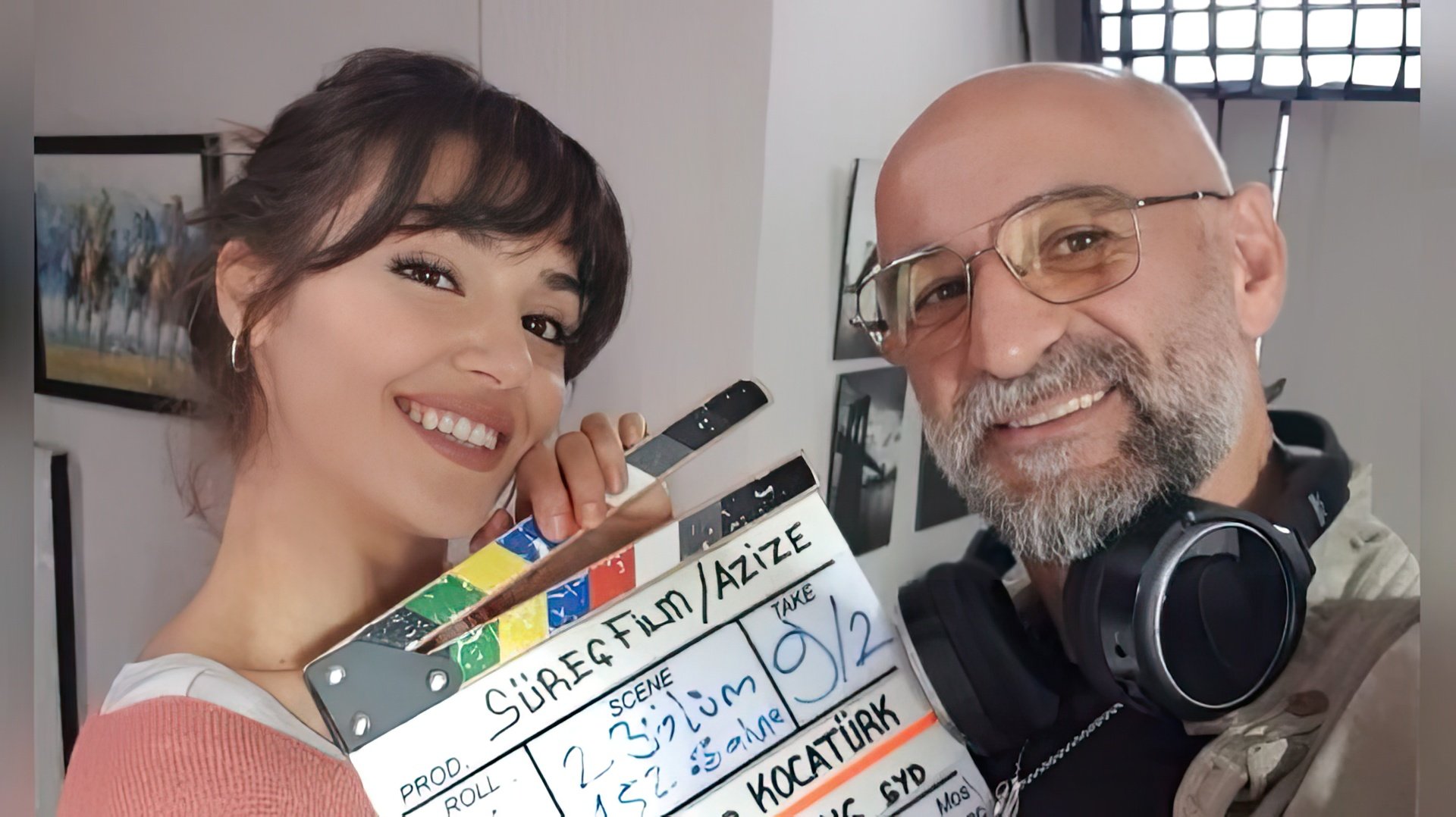 Hande Erçel en el set de 'Azize'