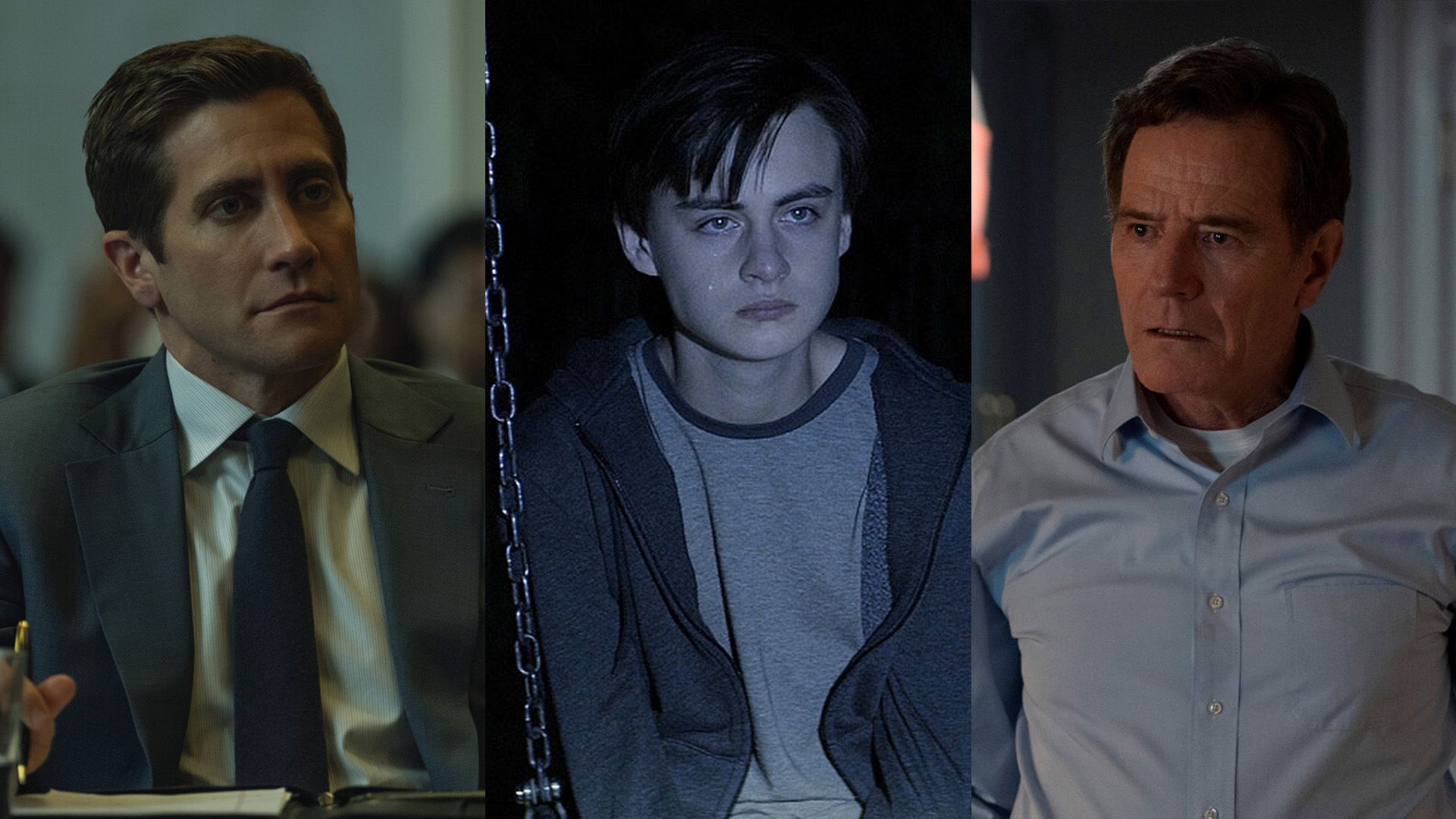 Collage con escenas de series: Jake Gyllenhaal, Jaeden Martell, Bryan Cranston