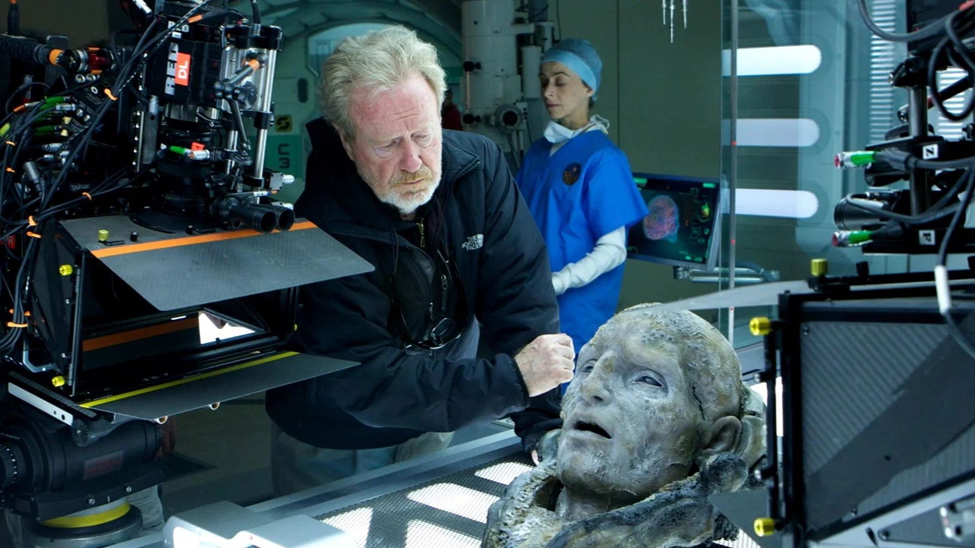 Ridley Scott en el set de 'Prometheus'