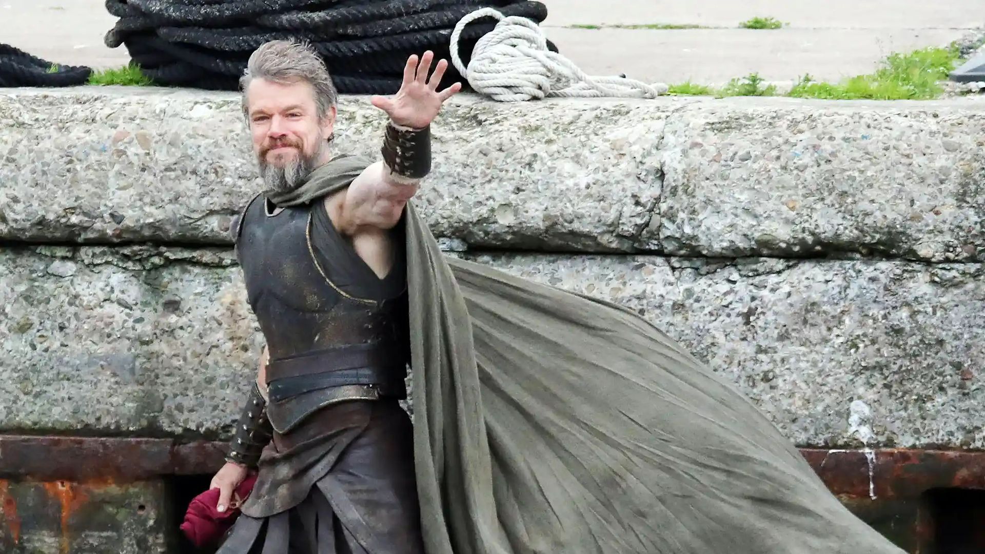 El actor Matt Damon como Odiseo