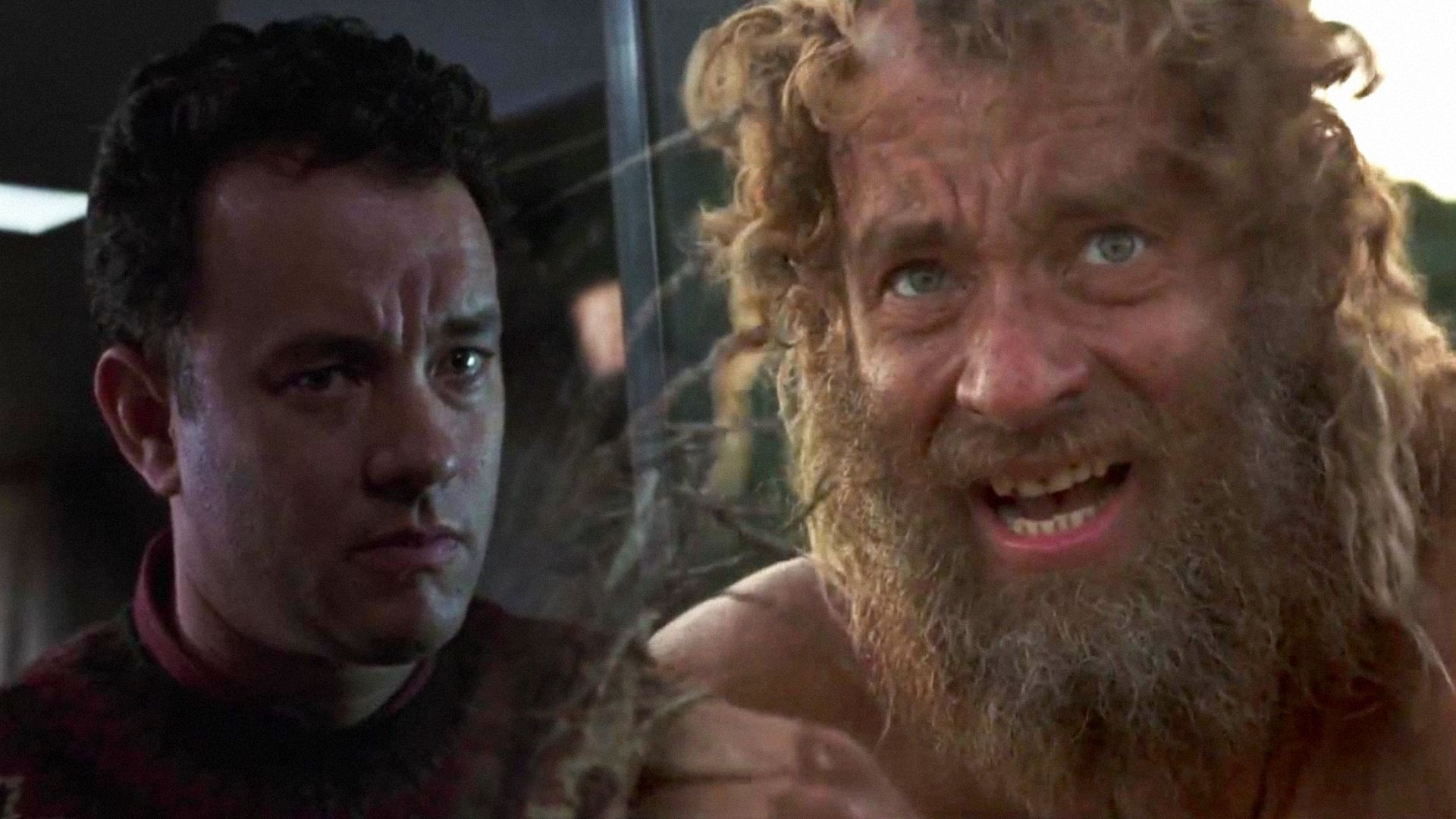 El actor Tom Hanks con pelo corto y con pelo largo