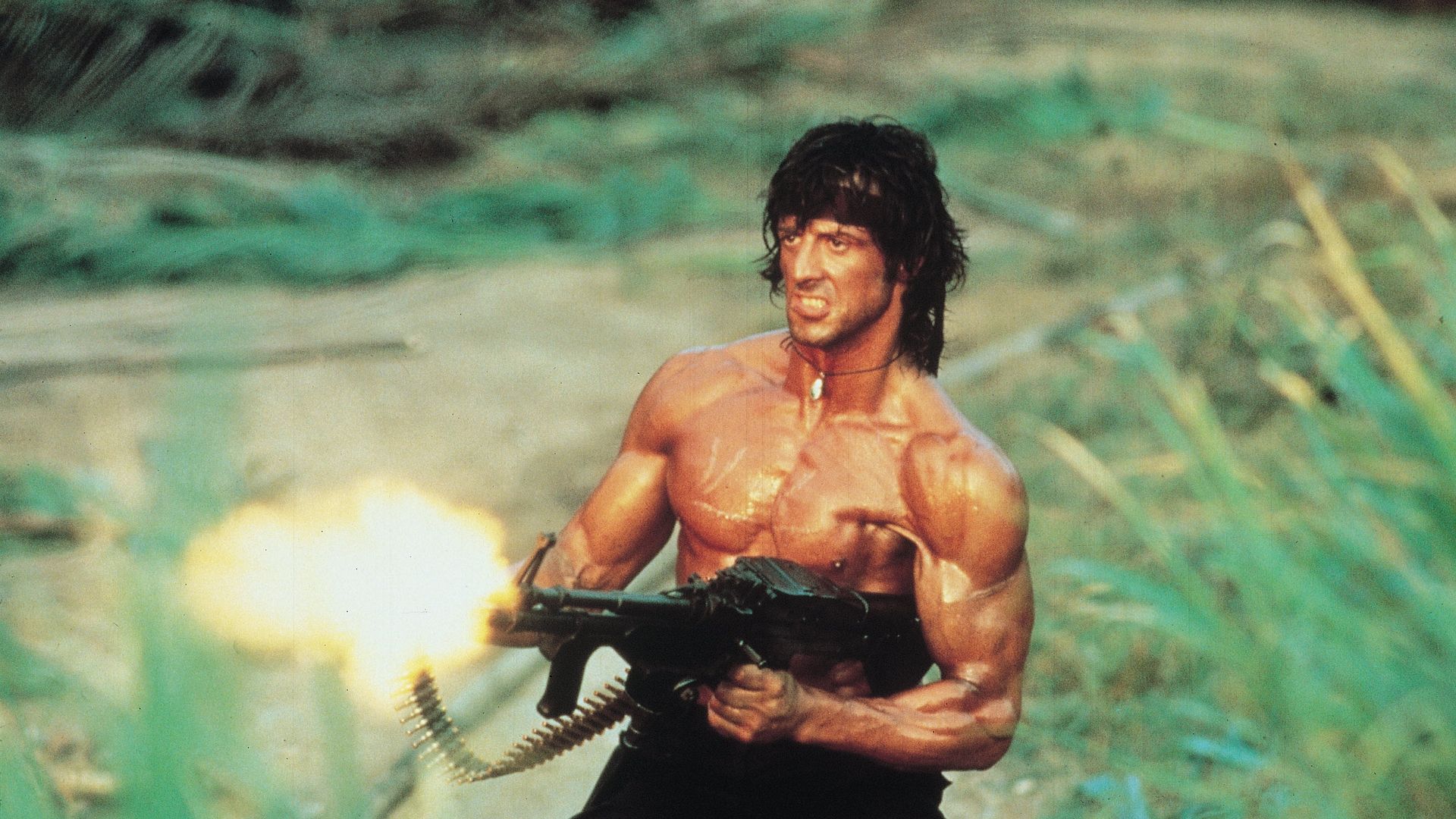 Sylvester Stallone en la película "First Blood"