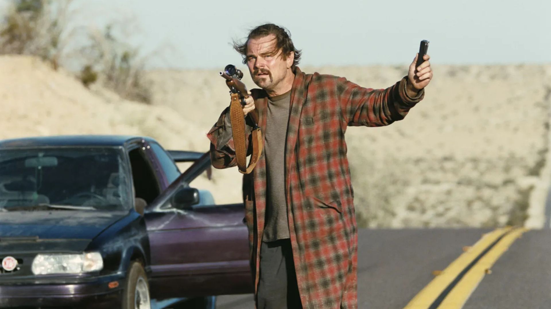 DiCaprio en la película "One Battle After Another"